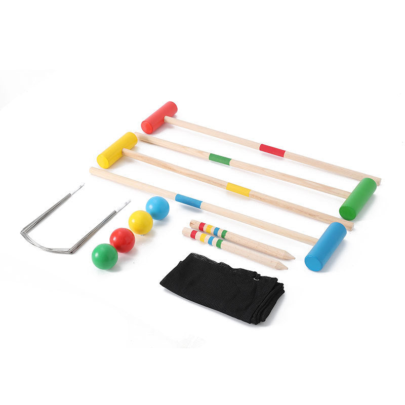 Jeu de croquet en bois coloré pour enfants