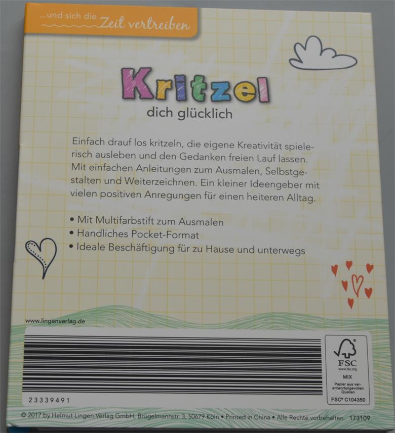 Kritzeil dich glücklich (Einfach mal relaxen) - bolígrafo incluido