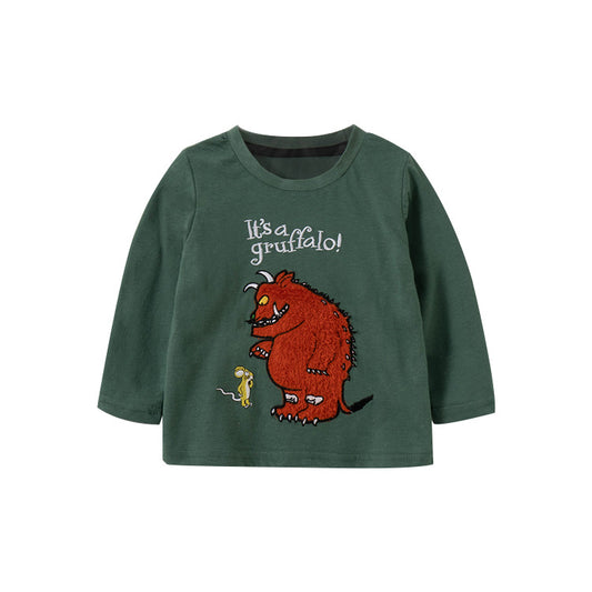 Camiseta de manga larga para niños Gruffalo con bordado