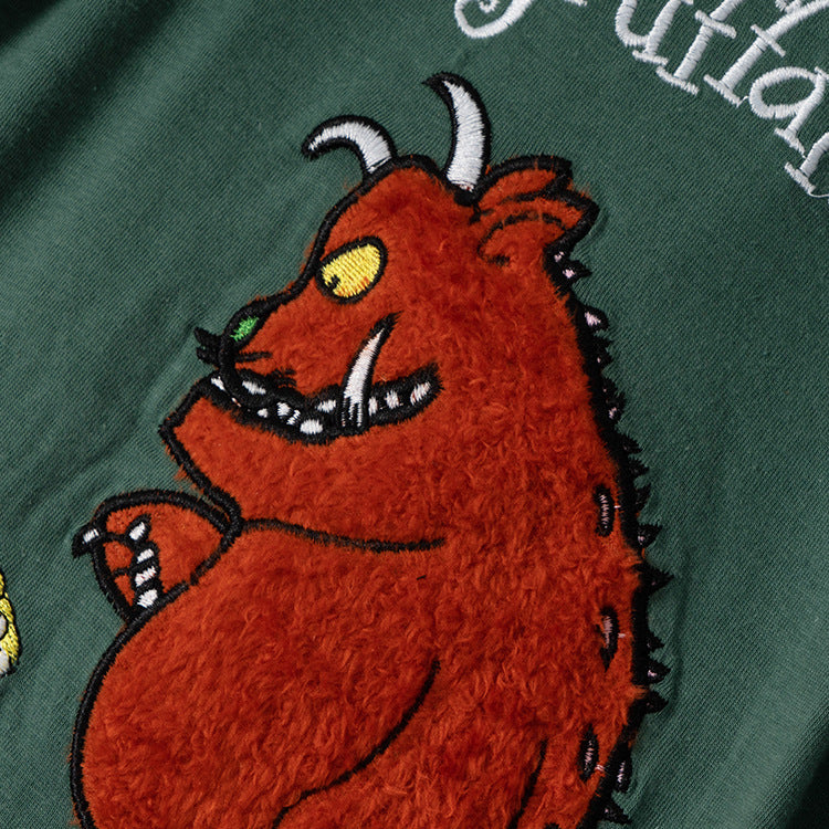 Camiseta de manga larga para niños Gruffalo con bordado
