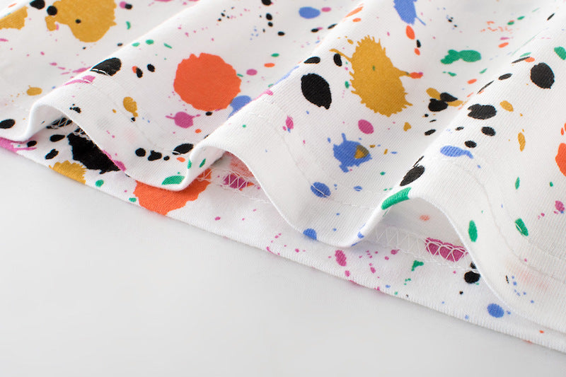 Kurzarm-T-Shirt für Kinder mit Gemäldedruck