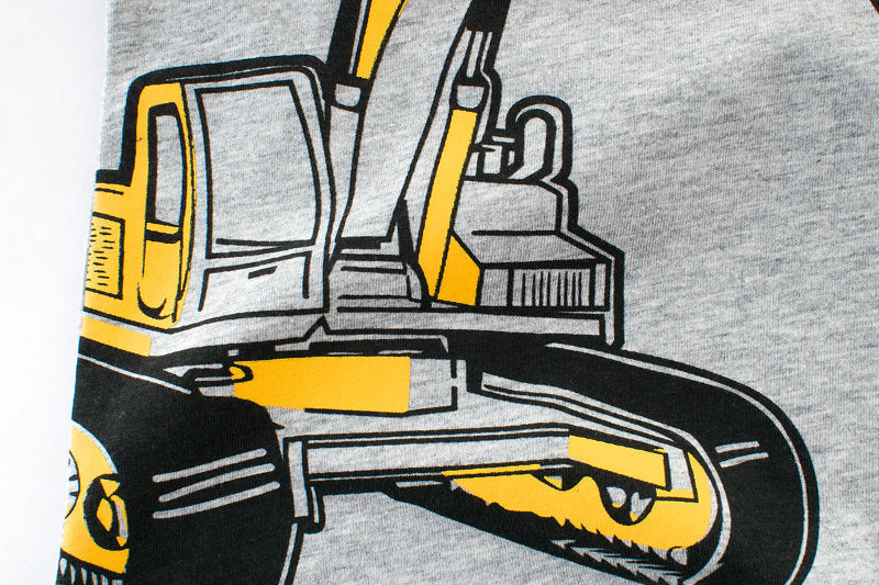 Kurzarm-T-Shirt für Jungen mit Gabelstapler-Aufdruck