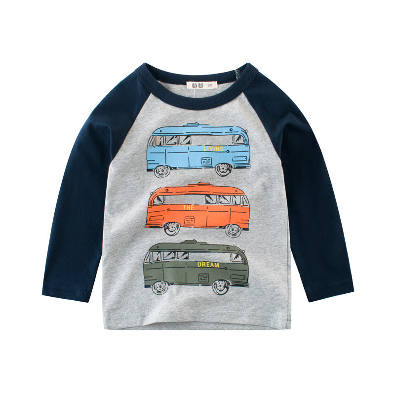 Langarm-T-Shirt für Jungen mit Bus-Aufdruck