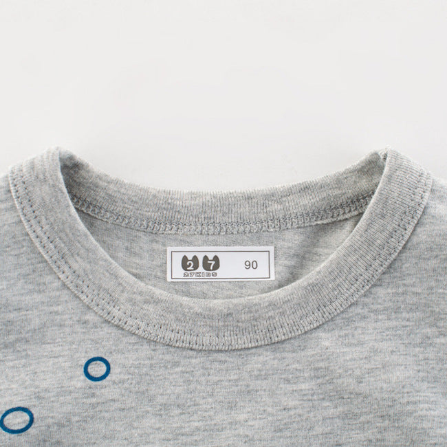 Camiseta de manga corta con estampado de tiburón para niño