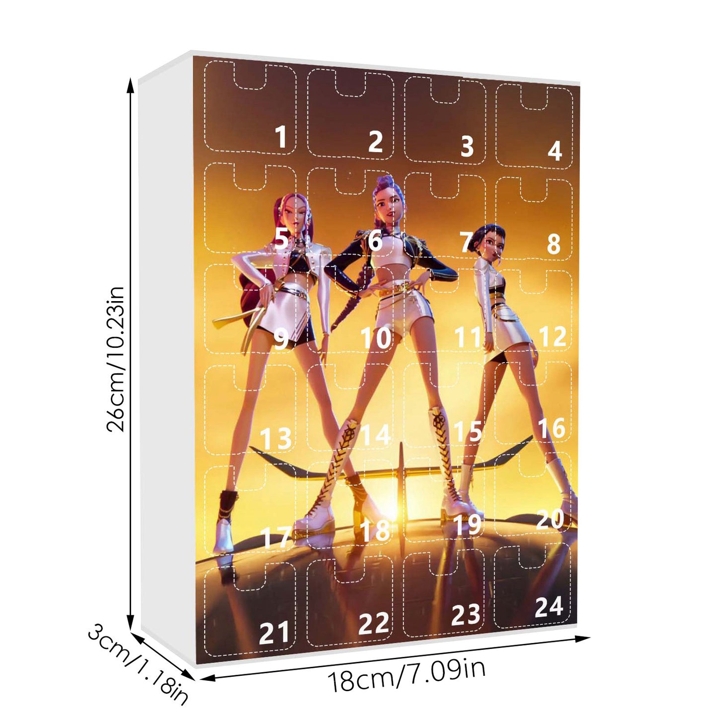 Calendrier de l’Avent K-pop Demon Hunters – Édition Limitée avec Porte-clés